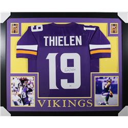 Adam Thielen Signed Minnesota Vikings 35x43 Custom Framed Jersey (Beckett COA)
