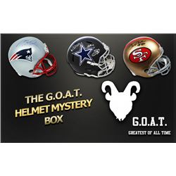 Schwartz Sports The G.O.A.T. Football Superstar Signed Full-Size Helmet Mystery Box - Series 1 (Limi