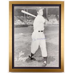 Joe DiMaggio Signed New York Yankees 21x27 Custom Framed Photo (PSA LOA)