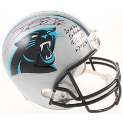 Steve Smith Sr. Signed Carolina Panthers Full-Size Helmet With (4) Career Stat Inscriptions (Smith H