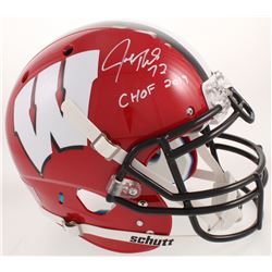 Joe Thomas Signed Wisconsin Badgers Full-Size Authentic On-field Helmet Inscribed "CHOF 2019" (Schwa