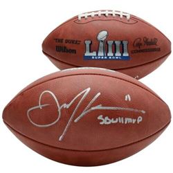 Julian Edelman Signed "The Duke" Official Super Bowl LIII Logo NFL Game Ball Inscribed "SB LIII MVP"
