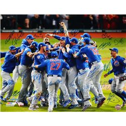 2016 Cubs World Series Champions 16x20 Photo Team-Signed by (26) with Kris Bryant, Anthony Rizzo, Be