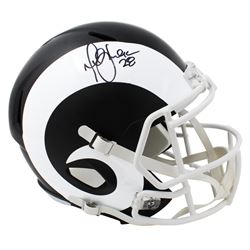 Marshall Faulk Signed St. Louis Rams Matte Black Full-Size Speed Helmet (Schwartz Sports COA)