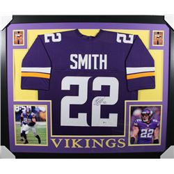 Harrison Smith Signed Minnesota Vikings 35x43 Custom Framed Jersey (Beckett COA)