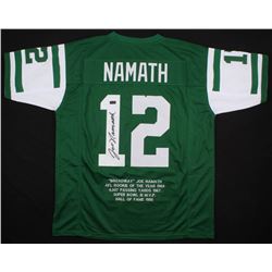 Joe Namath Signed New York Jets Career Highlight Stat Jersey (Radtke COA)