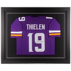 Adam Thielen Signed Minnesota Vikings 35x43 Custom Framed Jersey (JSA COA)