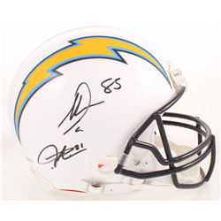 LaDainian Tomlinson  Antonio Gates Signed Los Angeles Chargers Full-Size Authentic On-Field Helmet (