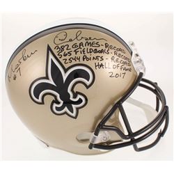 Morten Andersen Signed LE New Orleans Saints Full-Size Helmet With Multiple Inscriptions (Radtke COA