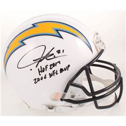 LaDainian Tomlinson Signed Los Angeles Chargers Full-Size Authentic On-Field Helmet Inscribed "HOF 1