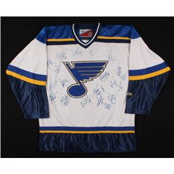 St. Louis Blues Jersey Team-Signed by (20) with Keith Tkachuk, Valeri Bure, Doug Weight, Chris Prong