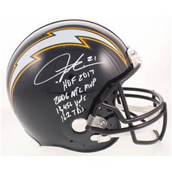 LaDainian Tomlinson Signed Los Angeles Chargers Throwback Full-Size Authentic On-Field Helmet with (