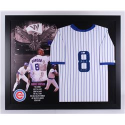 Andre Dawson Signed Chicago Cubs 35.5x43.5 Custom Framed Jersey Inscribed "The Hawk" (JSA Hologram  