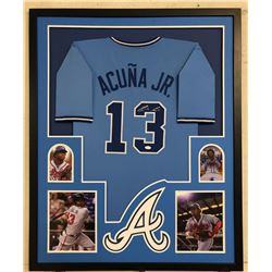 Ronald Acuna Jr. Signed Atlanta Braves 34x42 Custom Framed Jersey (JSA COA)