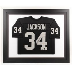 Bo Jackson Signed Los Angeles Raiders 35x43 Custom Framed Jersey (Radtke COA  Jackson Hologram)