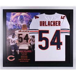 Brian Urlacher Signed Chicago Bears 35.5x43.5 Custom Framed Jersey (JSA Hologram)