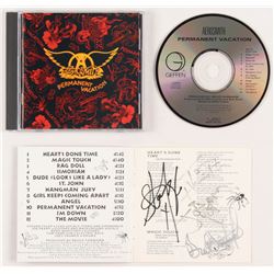 Aerosmith "Permanent Vacation" CD Album Booklet Signed by (4) With Steven Tyler, Joe Perry, Brad Whi