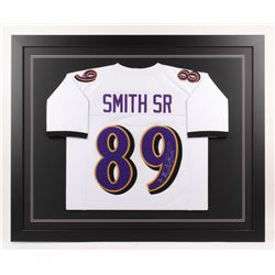 Steve Smith Sr. Signed Baltimore Ravens 35x43 Custom Framed Jersey (Radtke COA)