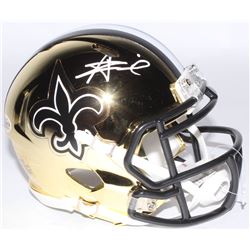 Alvin Kamara Signed New Orleans Saints Chrome Speed Mini Helmet (Beckett COA)