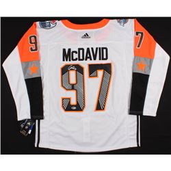 Connor McDavid Signed Edmonton Oilers 2017 NHL All-Stars Captains Jersey (Beckett COA)