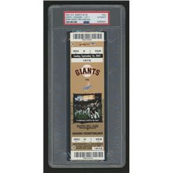 Authentic 2001 San Francisco Giants Ticket Stub (PSA Encapsulated)