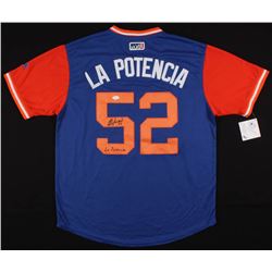 Yoenis Cespedes Signed "La Potencia" New York Mets Jersey Inscribed "La Potencia" (JSA COA)