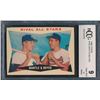 Image 1 : 1960 Topps #160 Rival All-Stars / Mickey Mantle / Ken Boyer (BCCG 9)