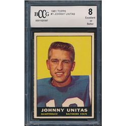 1961 Topps #1 Johnny Unitas (BCCG 8)