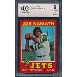 1971 Topps #250 Joe Namath (BCCG 9)