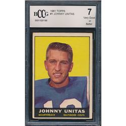 1961 Topps #1 Johnny Unitas (BCCG 7)
