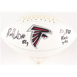 Roddy White Signed Atlanta Falcons Logo Football Inscribed "10,863 Rec Yds" (Beckett COA)