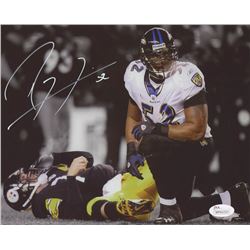 Ray Lewis Signed Baltimore Ravens 8x10 Photo (JSA COA)