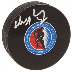 Wayne Gretzky Signed Hall of Fame Logo Hockey Puck (Beckett LOA)