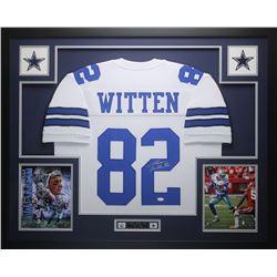 Jason Witten Signed Dallas Cowboys 35x43 Custom Framed Jersey (JSA COA)
