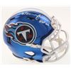 Image 1 : Warren Moon Signed Tennessee Titans Chrome Speed Mini Helmet Inscribed "HOF 06" (Radtke COA)