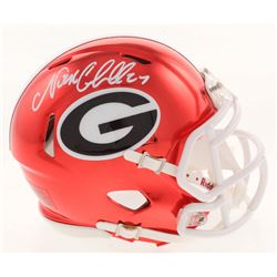 Nick Chubb Signed Georgia Bulldogs Chrome Speed Mini Helmet (Radtke COA)