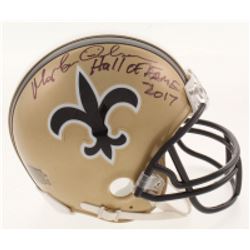 Morten Andersen Signed New Orleans Saints Mini Helmet Inscribed "Hall Of Fame 2017" (Radtke COA)