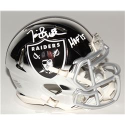 Tim Brown Signed Oakland Raiders Chrome Speed Mini Helmet Inscribed "HOF 15" (Radtke COA)