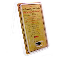 Authentic Coal From Titanic Wreckage with Display Case (RMS Titanic COA)