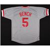 Image 1 : Johnny Bench Signed Cincinnati Reds Jersey Inscribed "HOF 89" (JSA COA)
