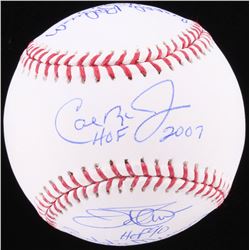 Baltimore Orioles Hall Of Fame OML Baseball Signed by (5) with Jim Palmer, Cal Ripken Jr., Brooks Ro