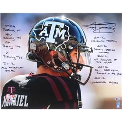 Johnny Manziel Signed Texas AM Aggies 16x20 Photo with Multiple Inscriptions (Beckett COA)