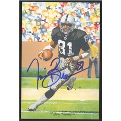 Tim Brown Signed Oakland Raiders 4x6 2015 LE Pro Football Hall of Fame Art Collection Card (JSA COA)
