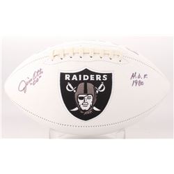 Jim Otto Signed Oakland Raiders Logo Football Inscribed "00"  "HOF 1980" (JSA COA)