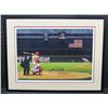 Image 1 : Mike Schmidt Signed Philadelphia Phillies 22x30 Custom Framed Lithograph Display Inscribed "548 HR" 