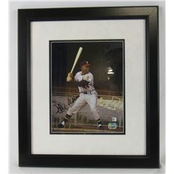 Hank Aaron Signed Milwaukee Braves 8x10 Custom Framed Photo Display (Fanatics Hologram)