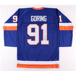 Butch Goring Signed New York Islanders Jersey Inscribed "4x S.C." (JSA COA)