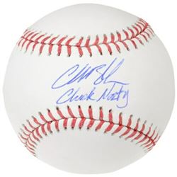 Charlie Blackmon Signed OML Baseball Inscribed "Chuck Nazty" (Fanatics Hologram  MLB Hologram)
