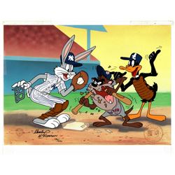 Charles McKimson Signed AP Warner Bros. "Yer Out" 10.5x13 Animation Cel (Toon Art, Inc. COA)