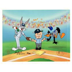 Charles McKimson Signed AP Warner Bros. "You Make the Call" 11x14 Animation Cel (Toon Art, Inc. COA)